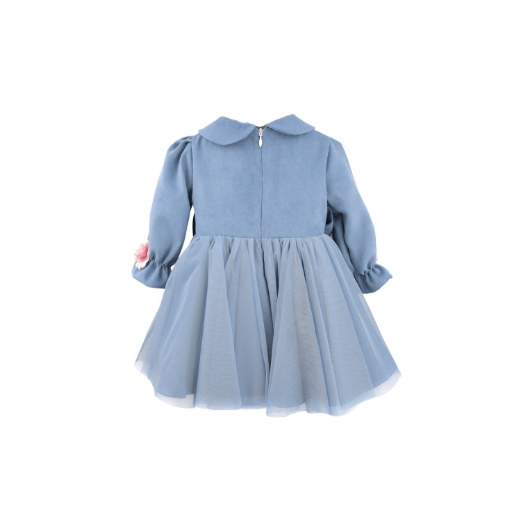 GASTONE Abitino azzurro tulle neonata