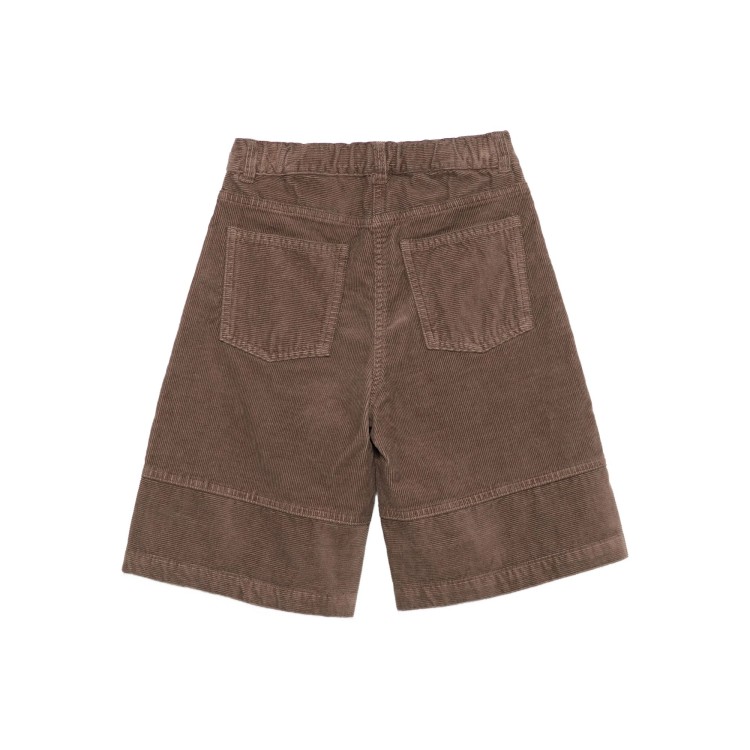 IL GUFO Bermuda marroni in velluto bambina