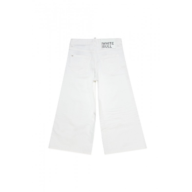 DSQUARED Pantalone bianco bambina