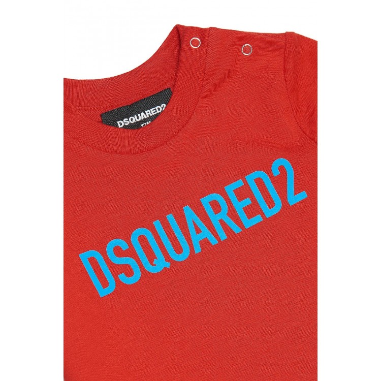 DSQUARED T-shirt rossa neonato