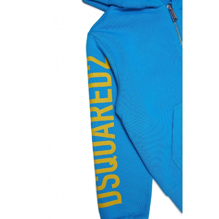 DSQUARED Felpa azzurra bambino