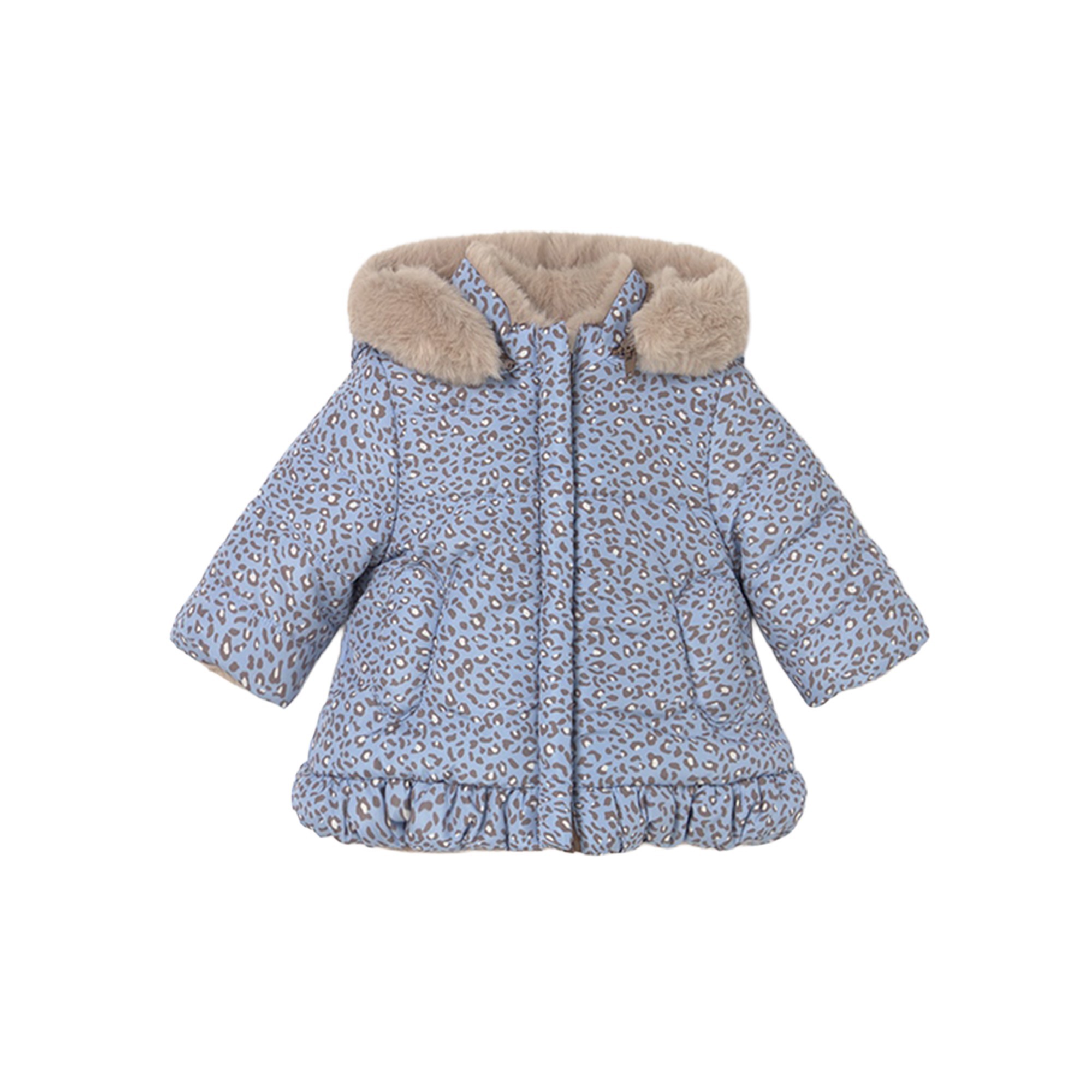 MAYORAL NEWBORN Cappotto reversibile azzurro neonata