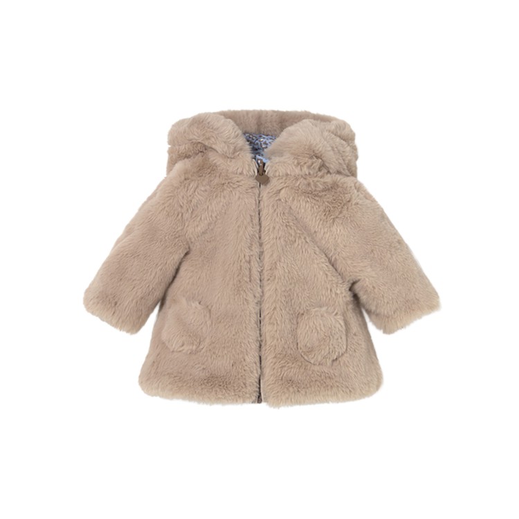 MAYORAL NEWBORN Cappotto reversibile azzurro neonata