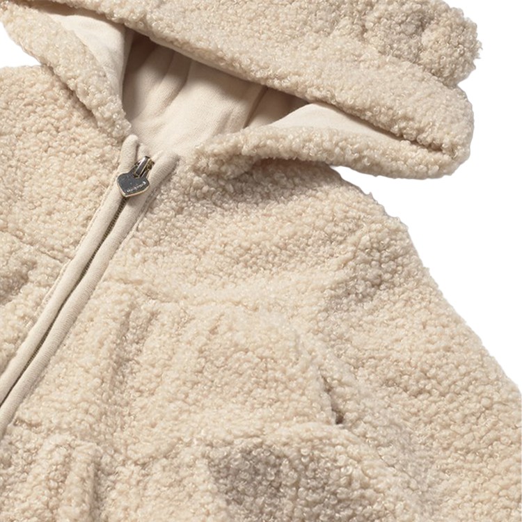MAYORAL NEWBORN Felpa beige teddy full-zip neonata
