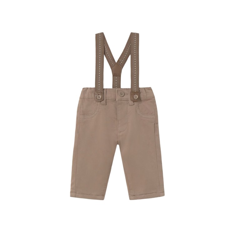 MAYORAL NEWBORN Pantalone terra con bretelle neonato