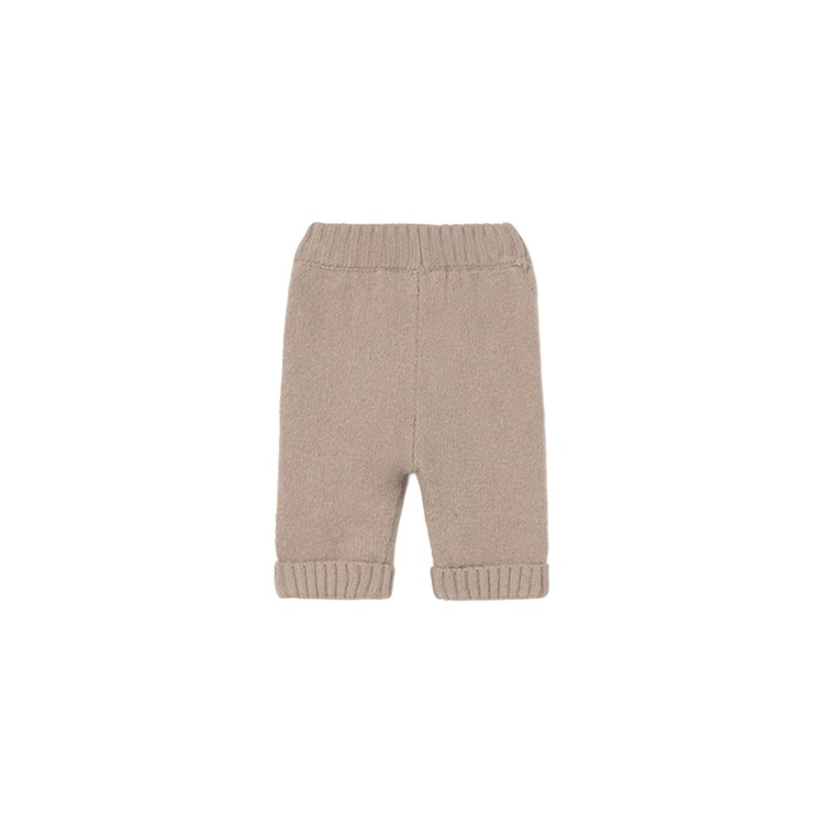 MAYORAL NEWBORN Pantalone beige tricot neonato