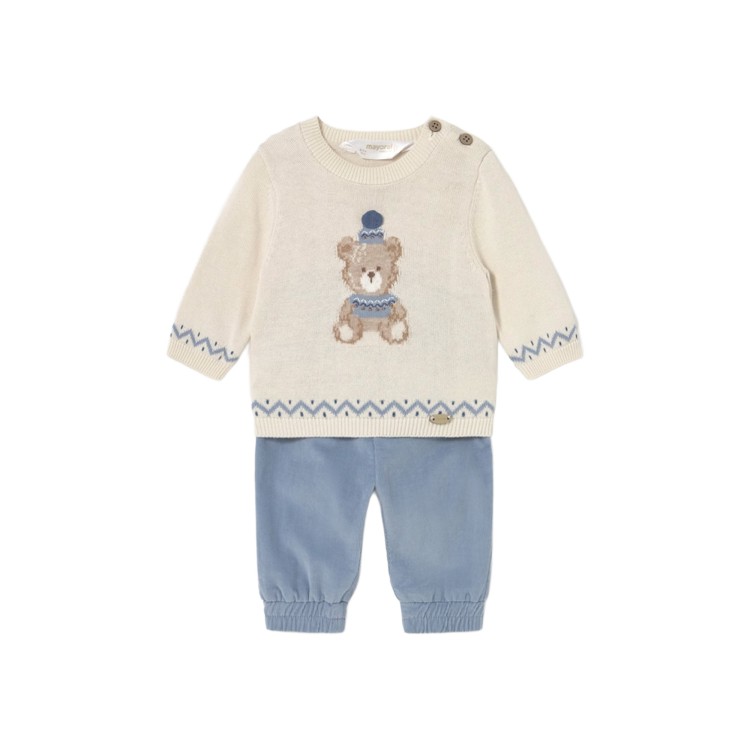 MAYORAL NEWBORN Set 2 pezzi azzurro pantalone e maglia neonato
