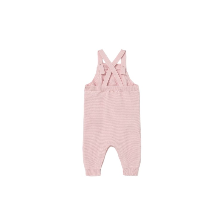 MAYORAL NEWBORN Completo 3 pezzi rosa salopette neonata