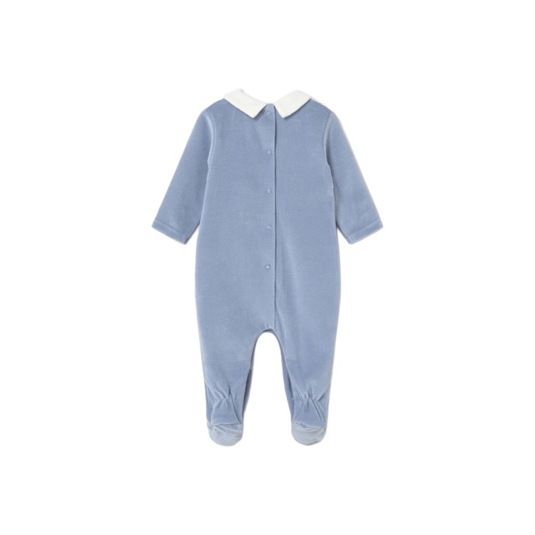 MAYORAL NEWBORN Tutina azzurro in ciniglia neonato