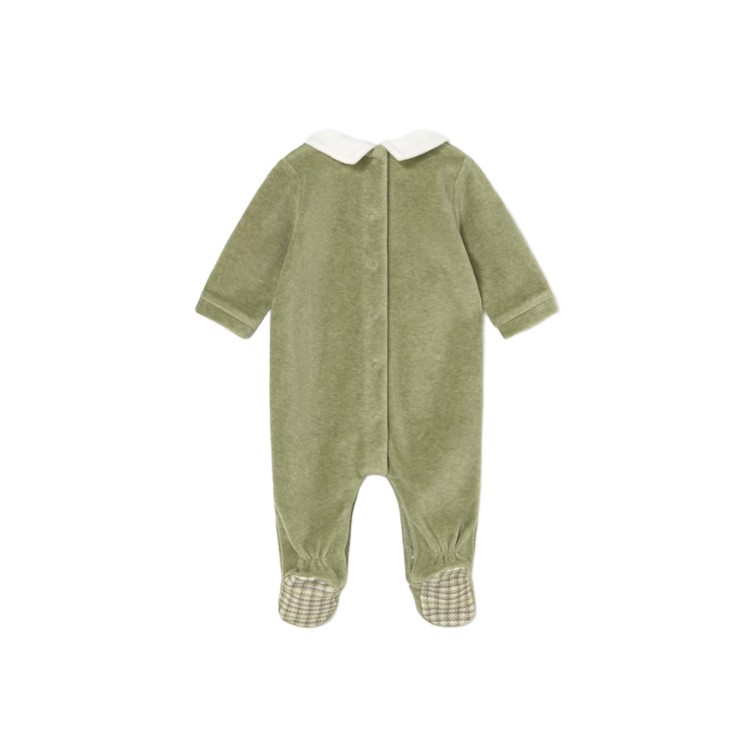 MAYORAL NEWBORN Tutina verde in ciniglia neonato