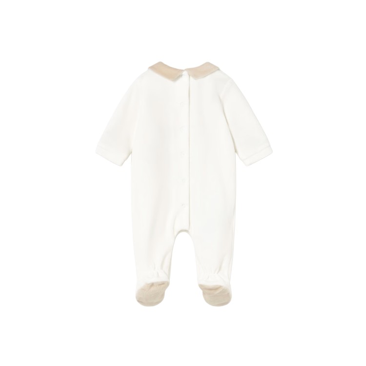 MAYORAL NEWBORN Tutina bianca in ciniglia neonato