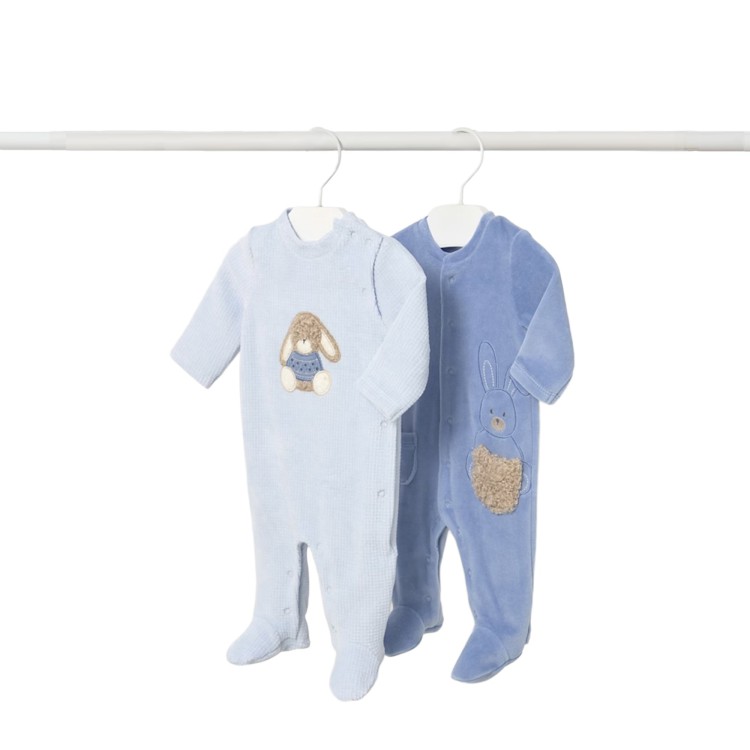 MAYORAL NEWBORN Set 2 tutine in ciniglia celesti neonato