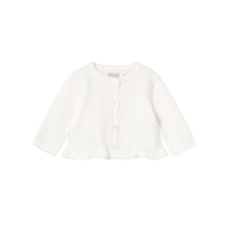 MAYORAL NEWBORN Completo 3 pezzi bianco neonata