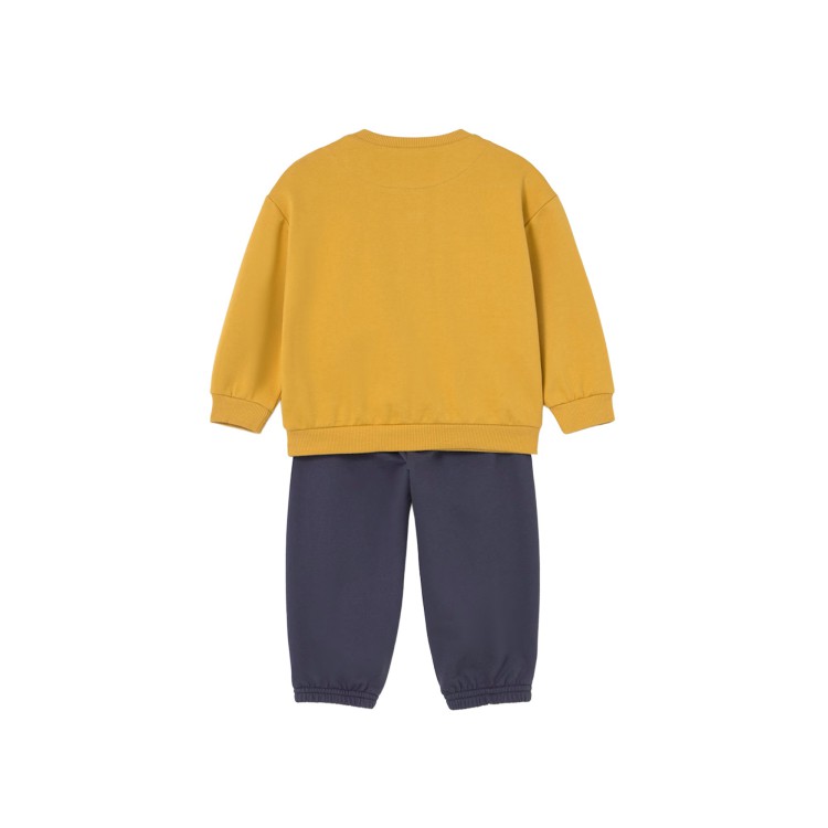MAYORAL Tuta senape e blu neonato