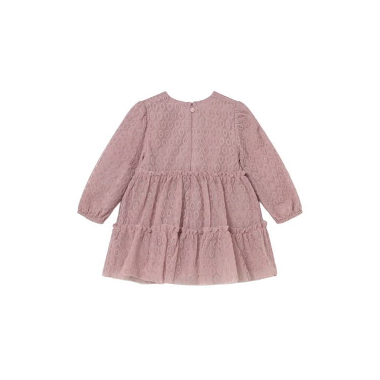 MAYORAL Abito rosa in tulle a balze neonata