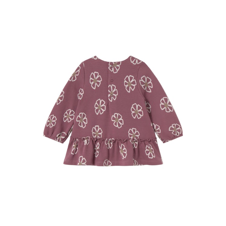 MAYORAL Vestito malva jacquard neonata