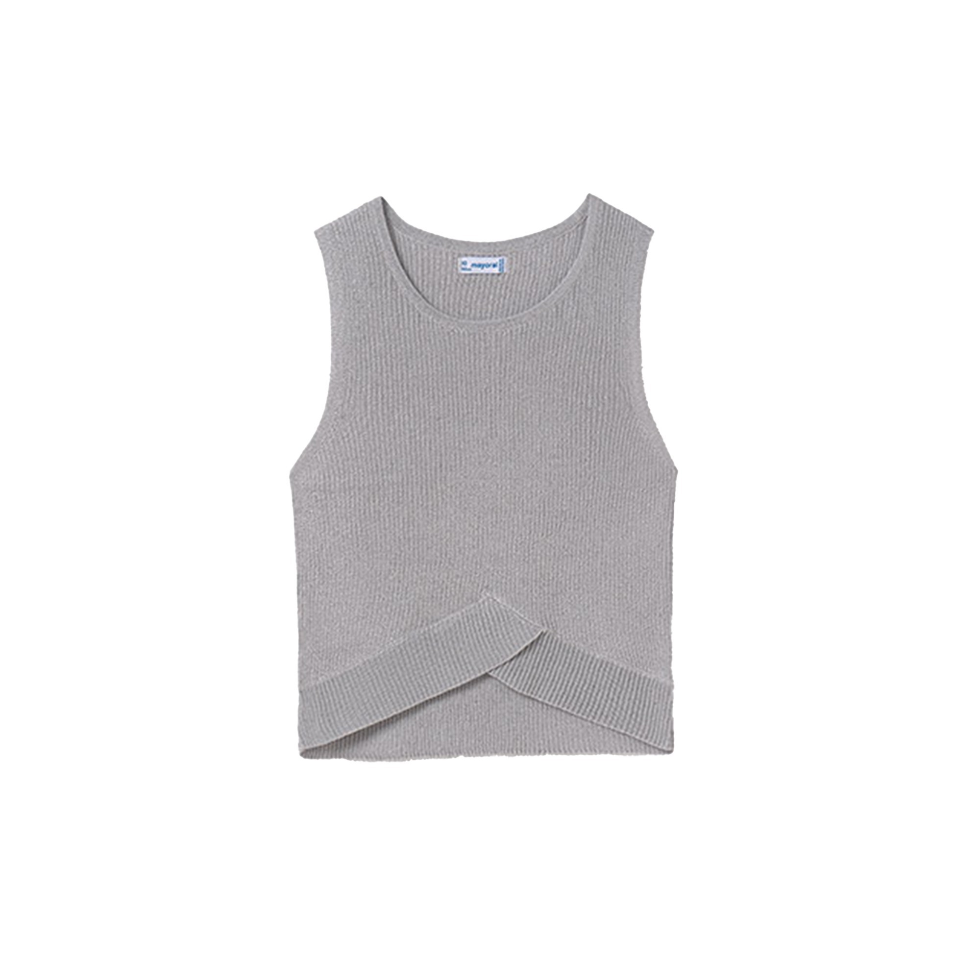 MAYORAL Top argento tricot incrociato bambina