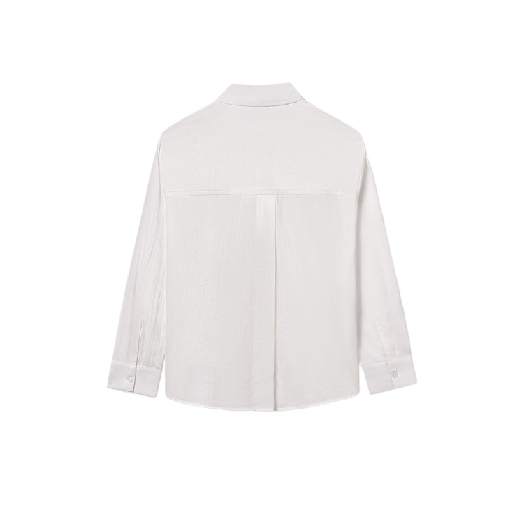 MAYORAL Camicia bianca con patch bambina