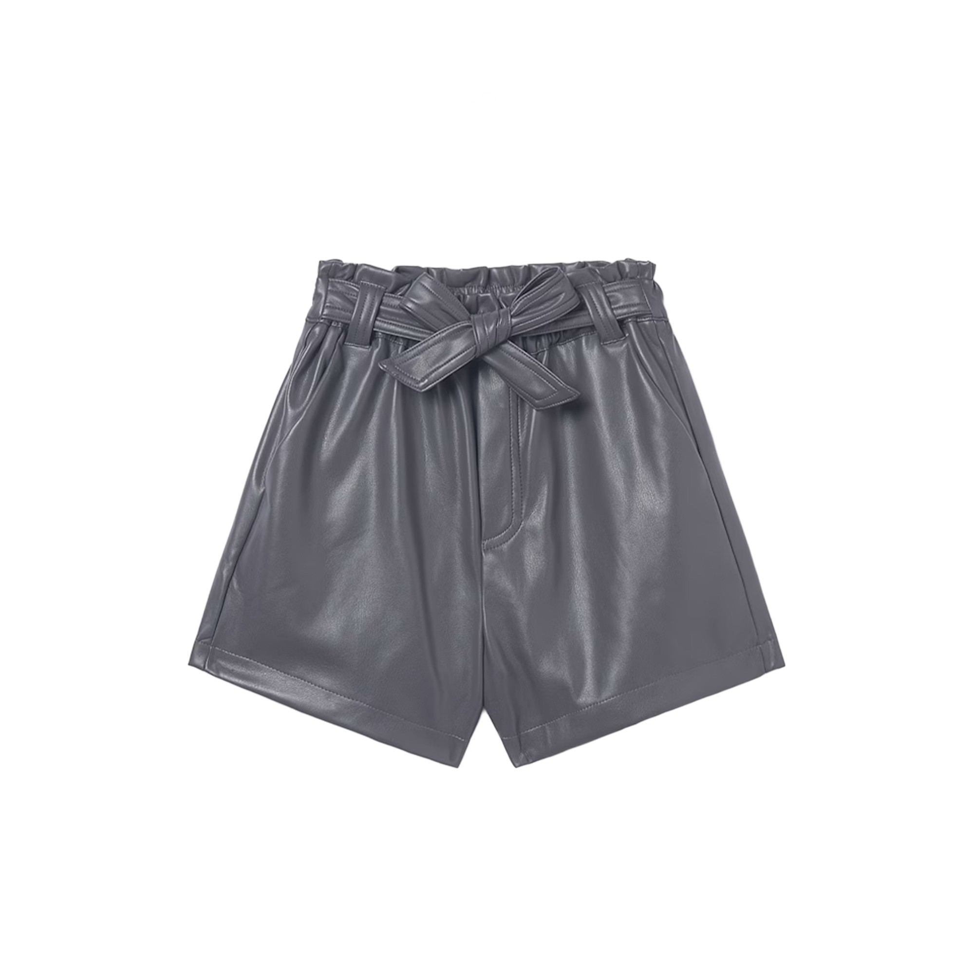 MAYORAL Shorts grigi in similpelle bambina