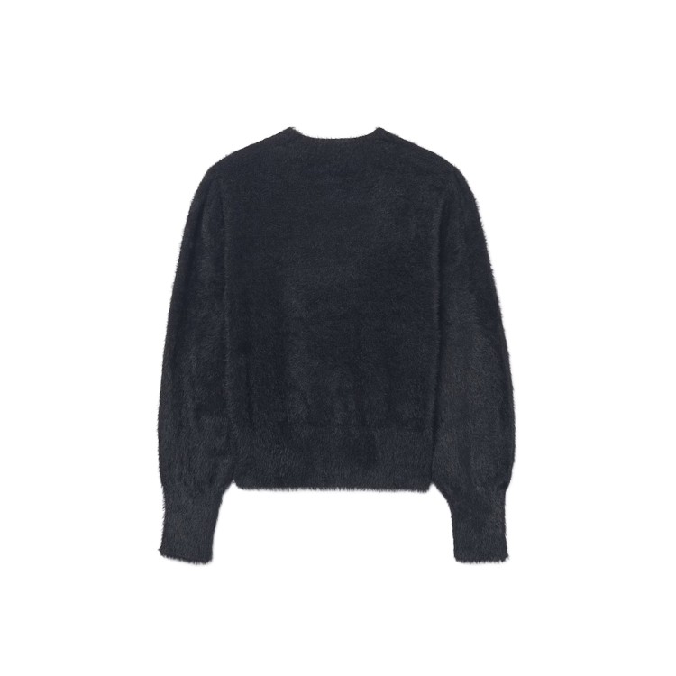 MAYORAL Maglione nero pellicciotto bambina