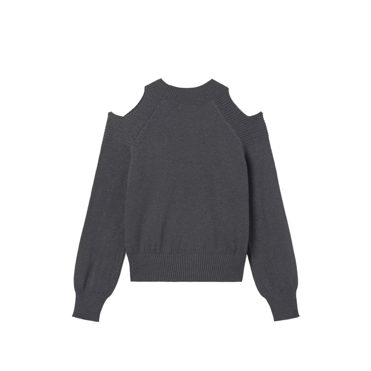 MAYORAL Maglione antracite cut out bambina