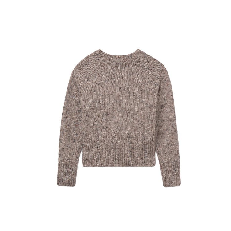 MAYORAL Maglione beige tricot bambina