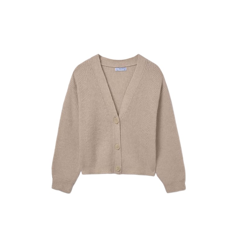 MAYORAL Cardigan beige in maglia bambina