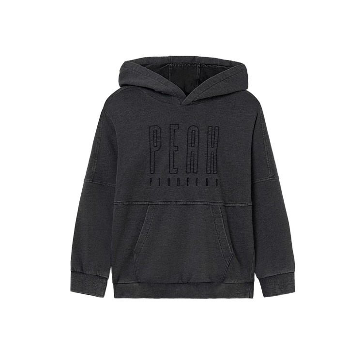 MAYORAL Felpa nero slavato con ricamo bambino