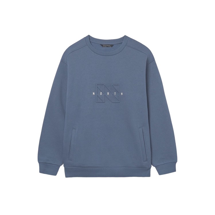 MAYORAL Felpa azzurra girocollo goffrata bambino