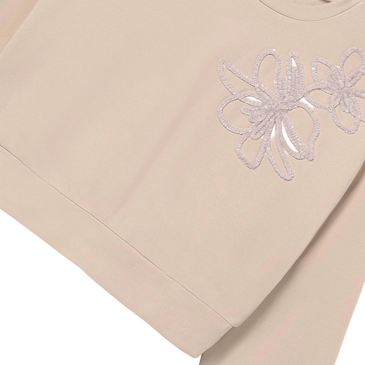 MAYORAL Felpa sabbia con dettaglio fiore bambina