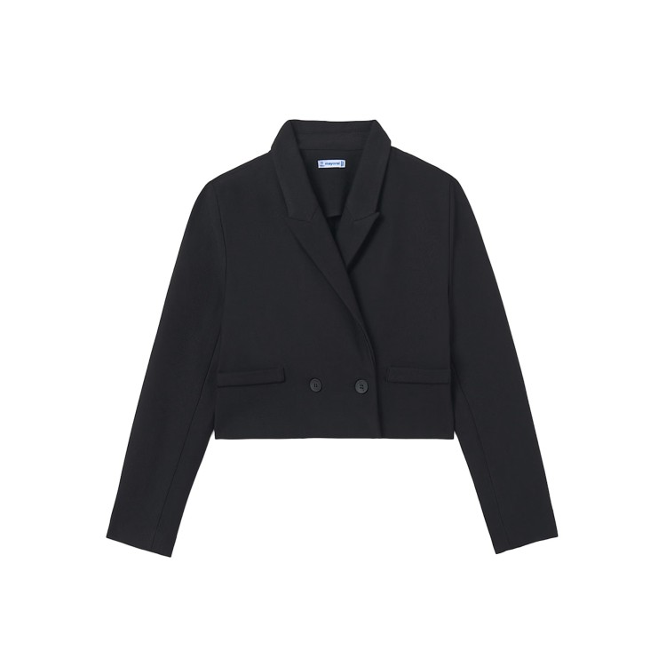 MAYORAL Giacca blazer nera cropped bambina
