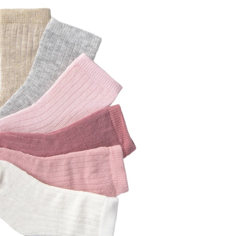 MAYORAL NEWBORN Set 6 calze neutre e rosa neonata