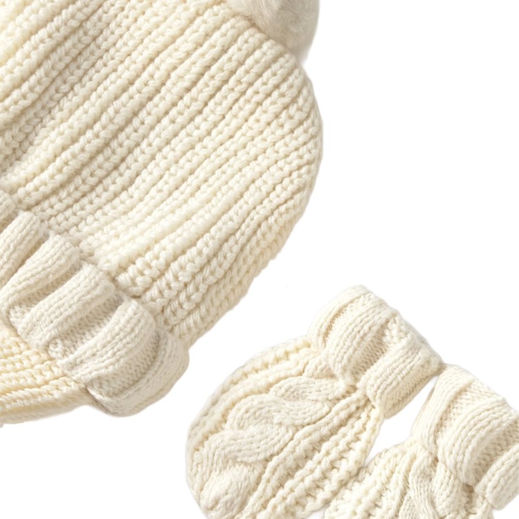 MAYORAL NEWBORN Set panna cappello e manopole neonati