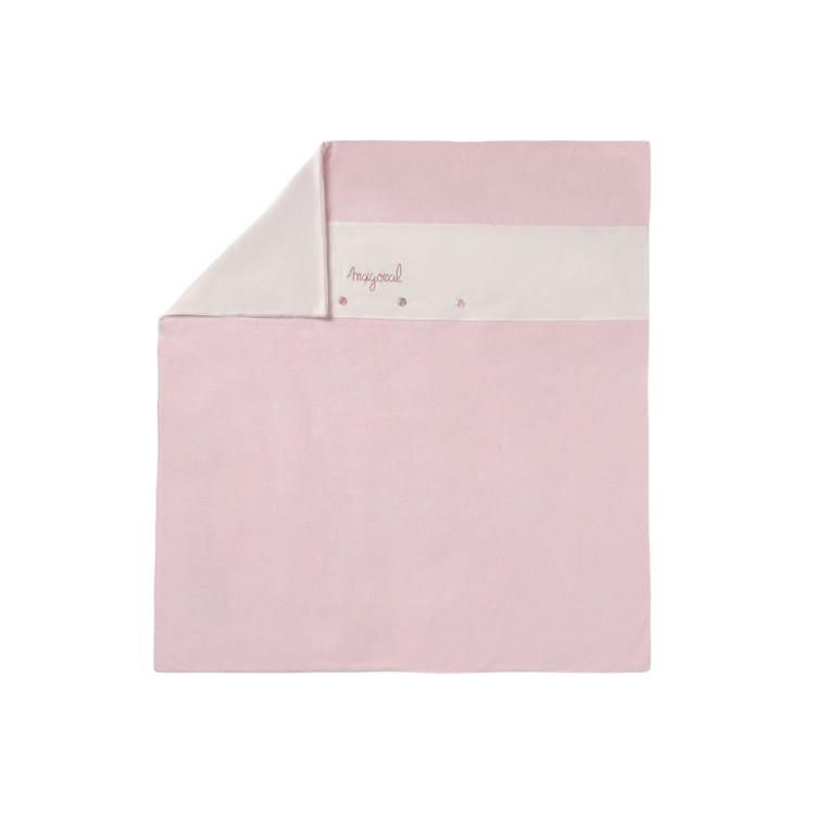 MAYORAL NEWBORN Copertina rosa con ricami neonata