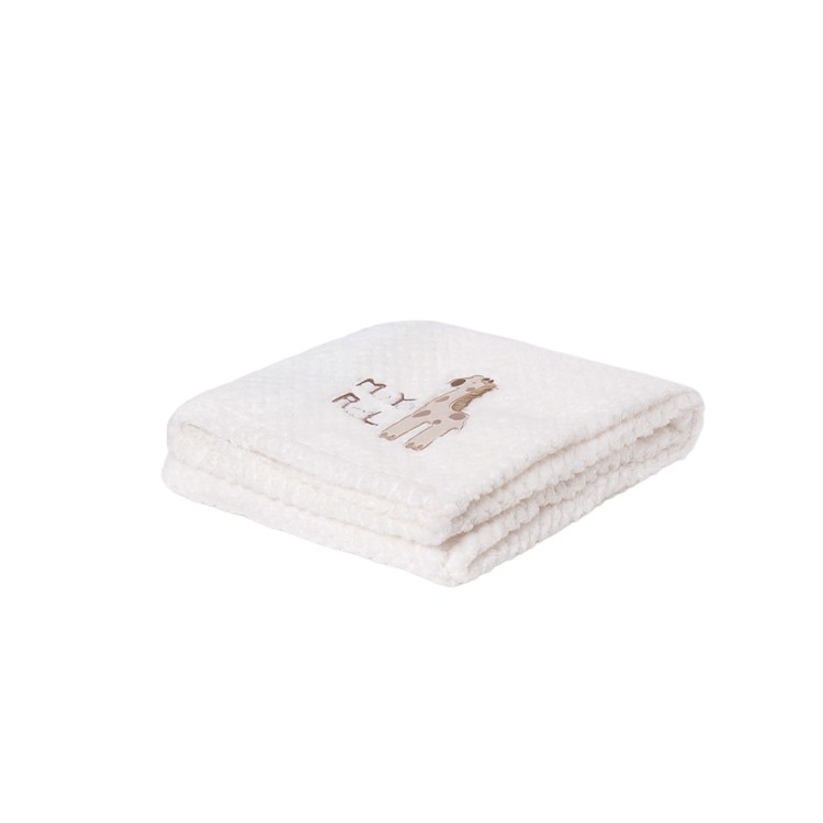 MAYORAL NEWBORN Copertina bianca pellicciotto neonati