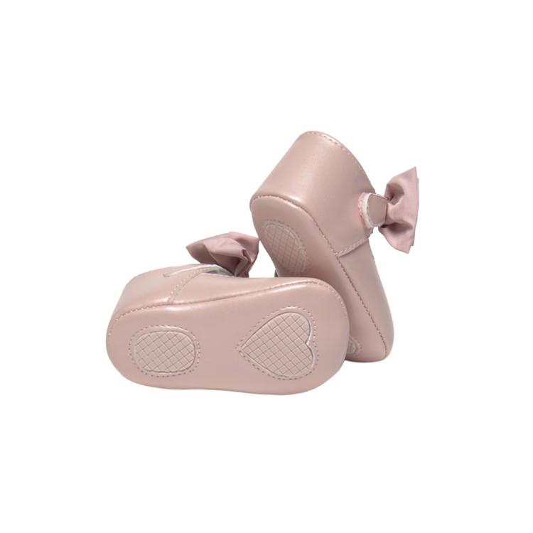 MAYORAL NEWBORN Ballerine rosa con fiocco neonata