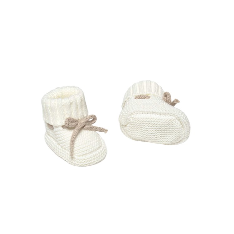 MAYORAL NEWBORN Scarpine bianche tricot neonati