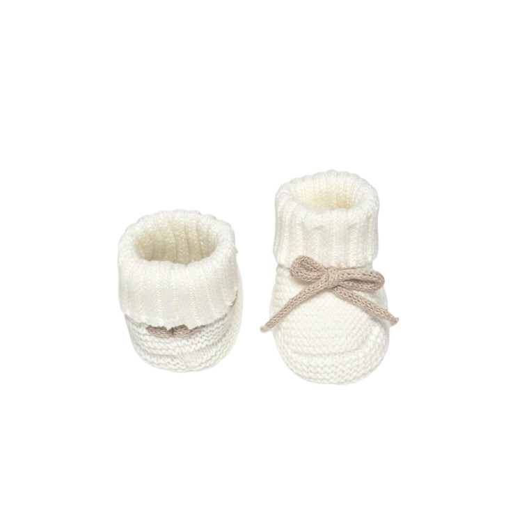 MAYORAL NEWBORN Scarpine bianche tricot neonati