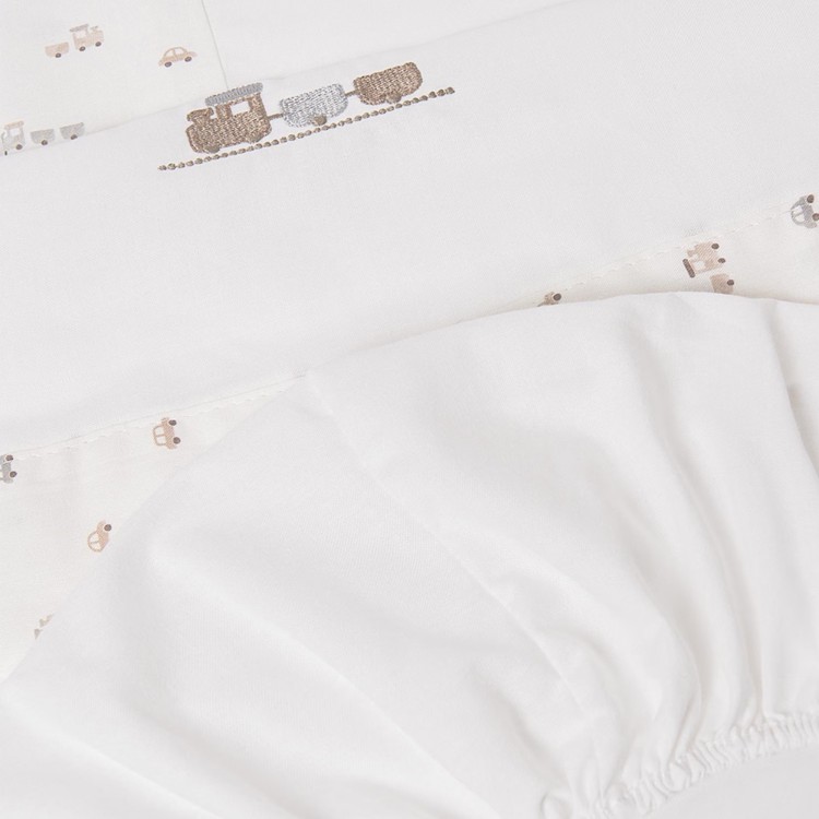 MAYORAL NEWBORN Set lenzuolo culla con ricami beige neonati