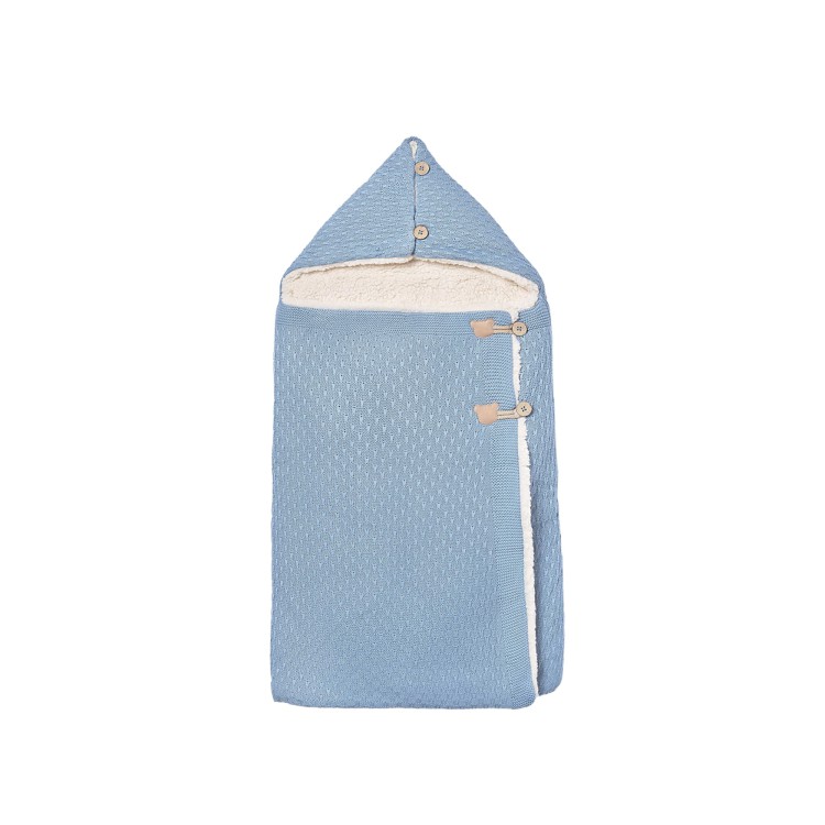 MAYORAL NEWBORN Sacco nanna azzurro in maglia neonati