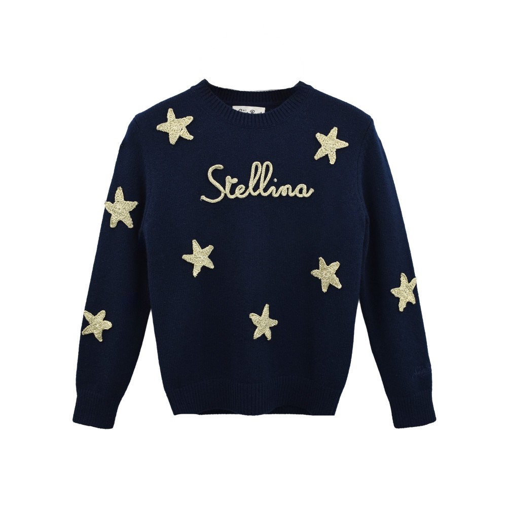 SAINT BARTH Maglione blu...