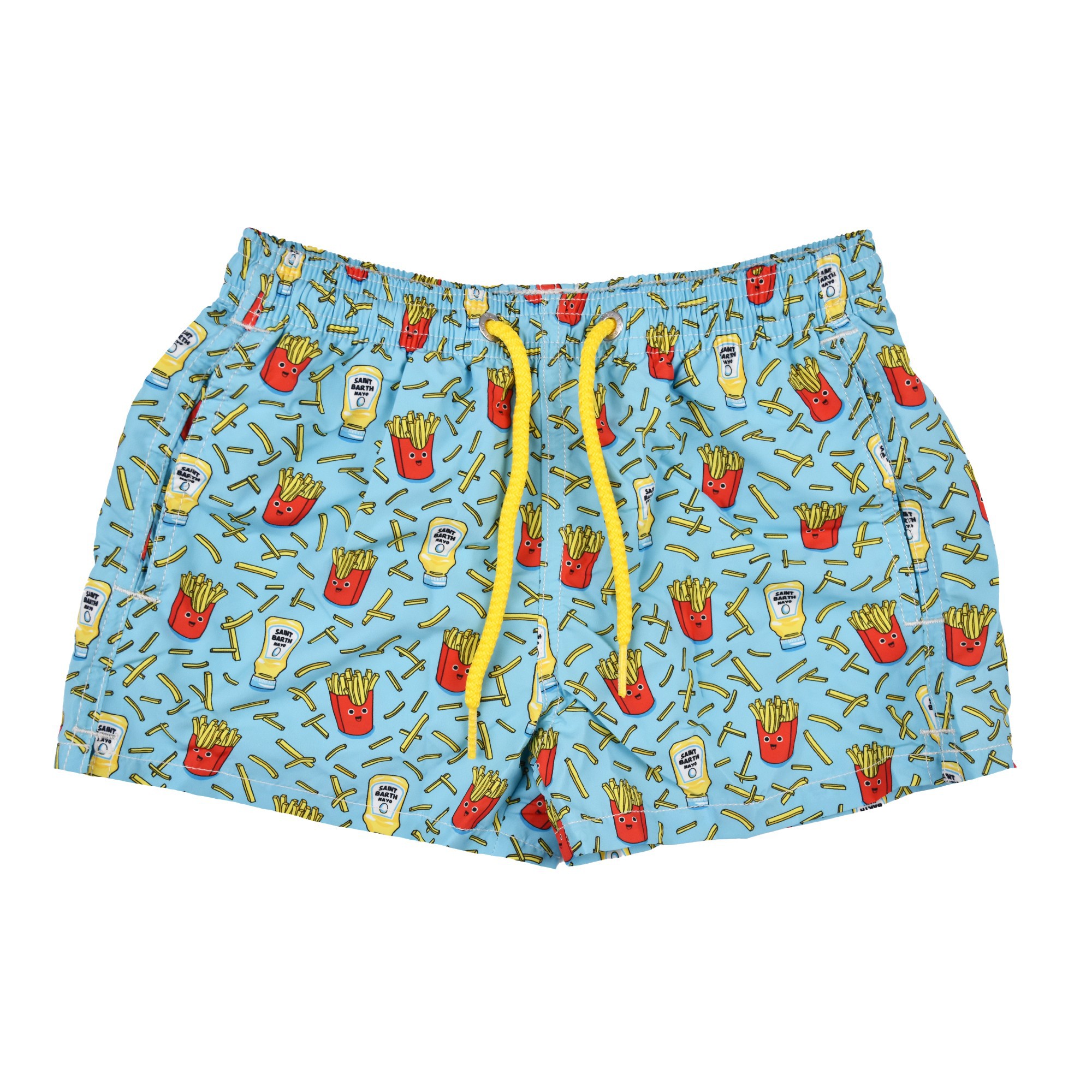 SAINT BARTH Costume da bagno leggero fantasia cips celeste per bambino