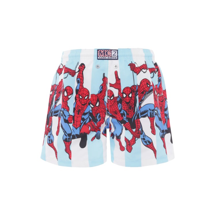 SAINT BARTH Costume celeste con stampa Spiderman bambino