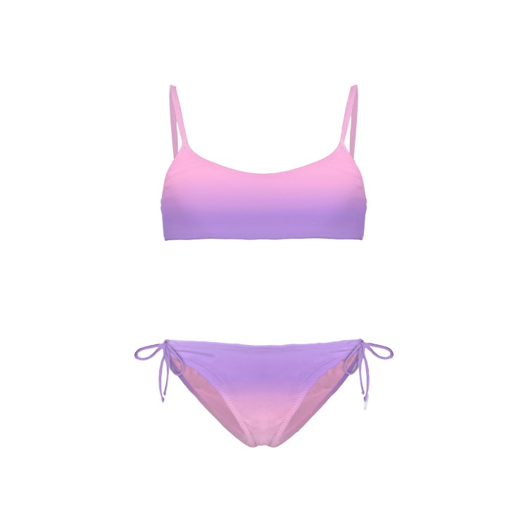 SAINT BARTH Bikini lilla e rosa degradè bambina