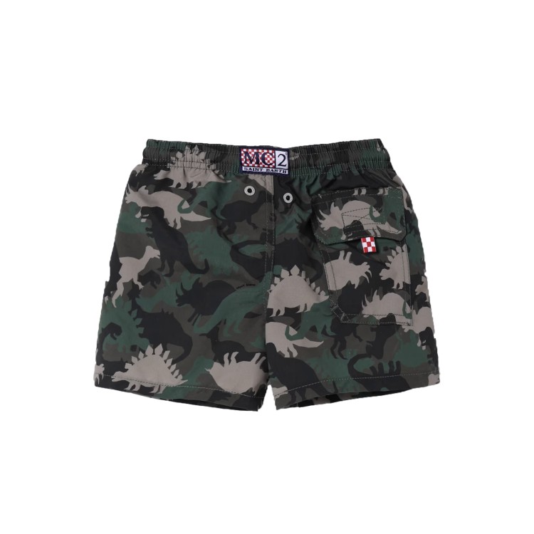 SAINT BARTH Costume verde Camo Dino bambino