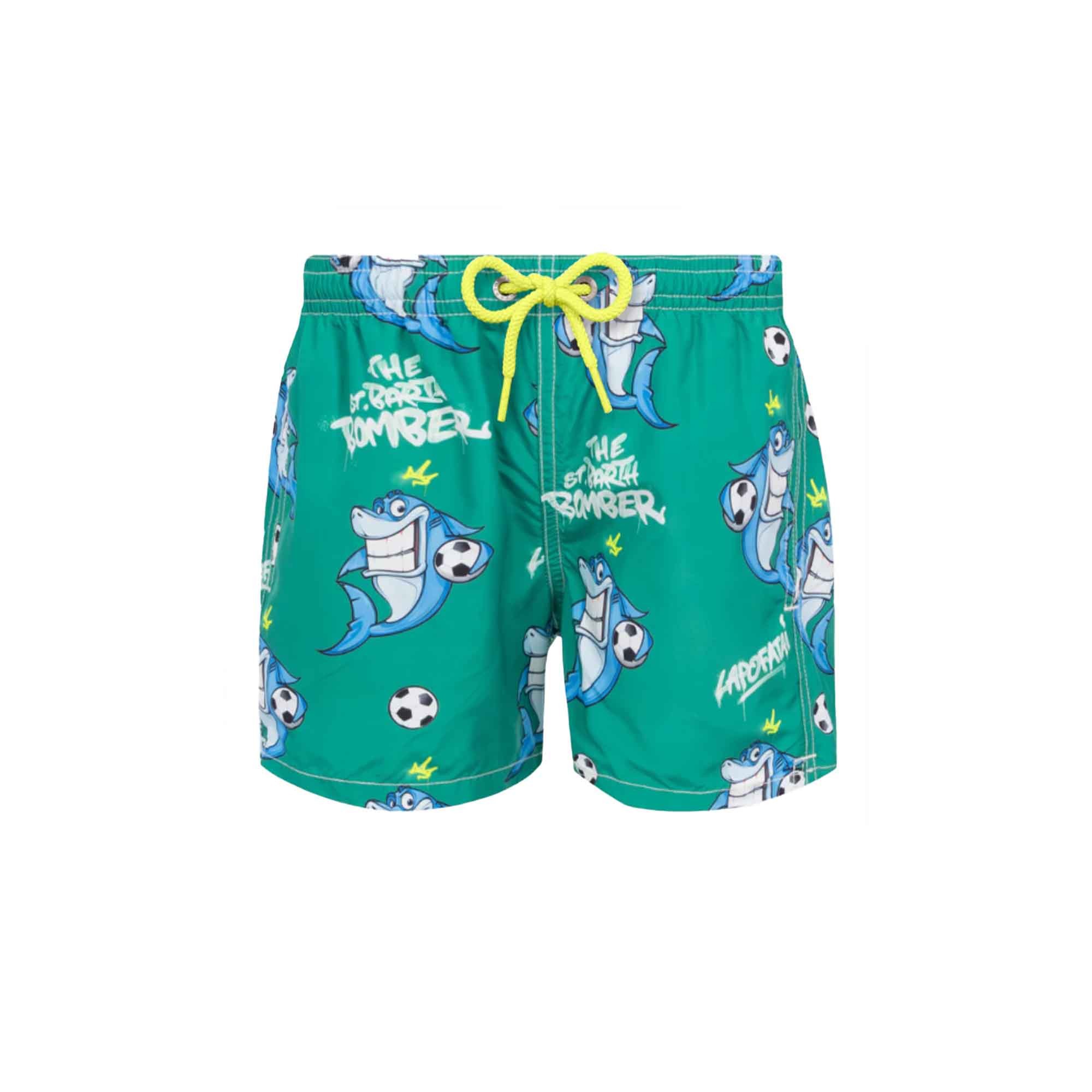 SAINT BARTH Costume verde Shark Bomber bambino