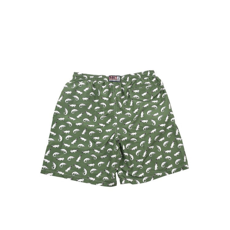 SAINT BARTH Costume verde con alligatori all-over bambino