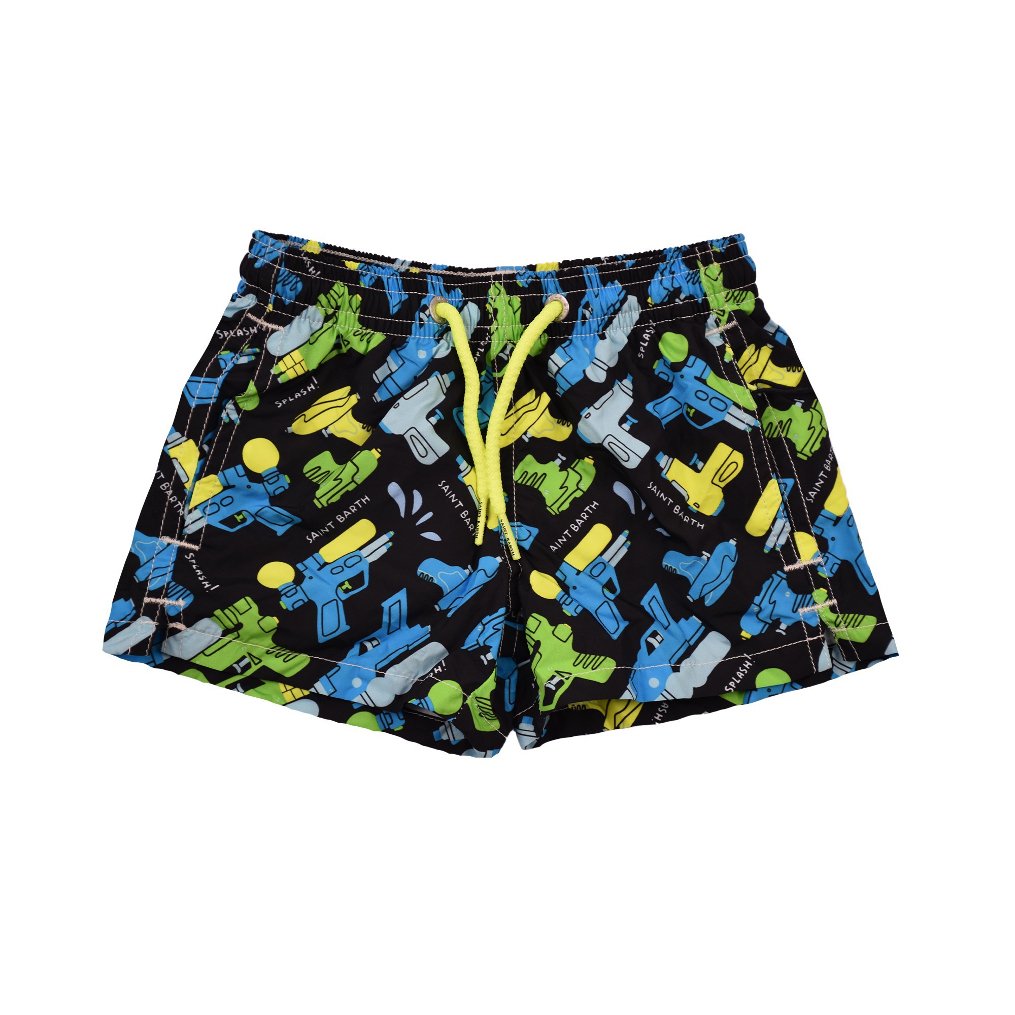 SAINT BARTH Costume nero stampa pistole ad acqua bambino
