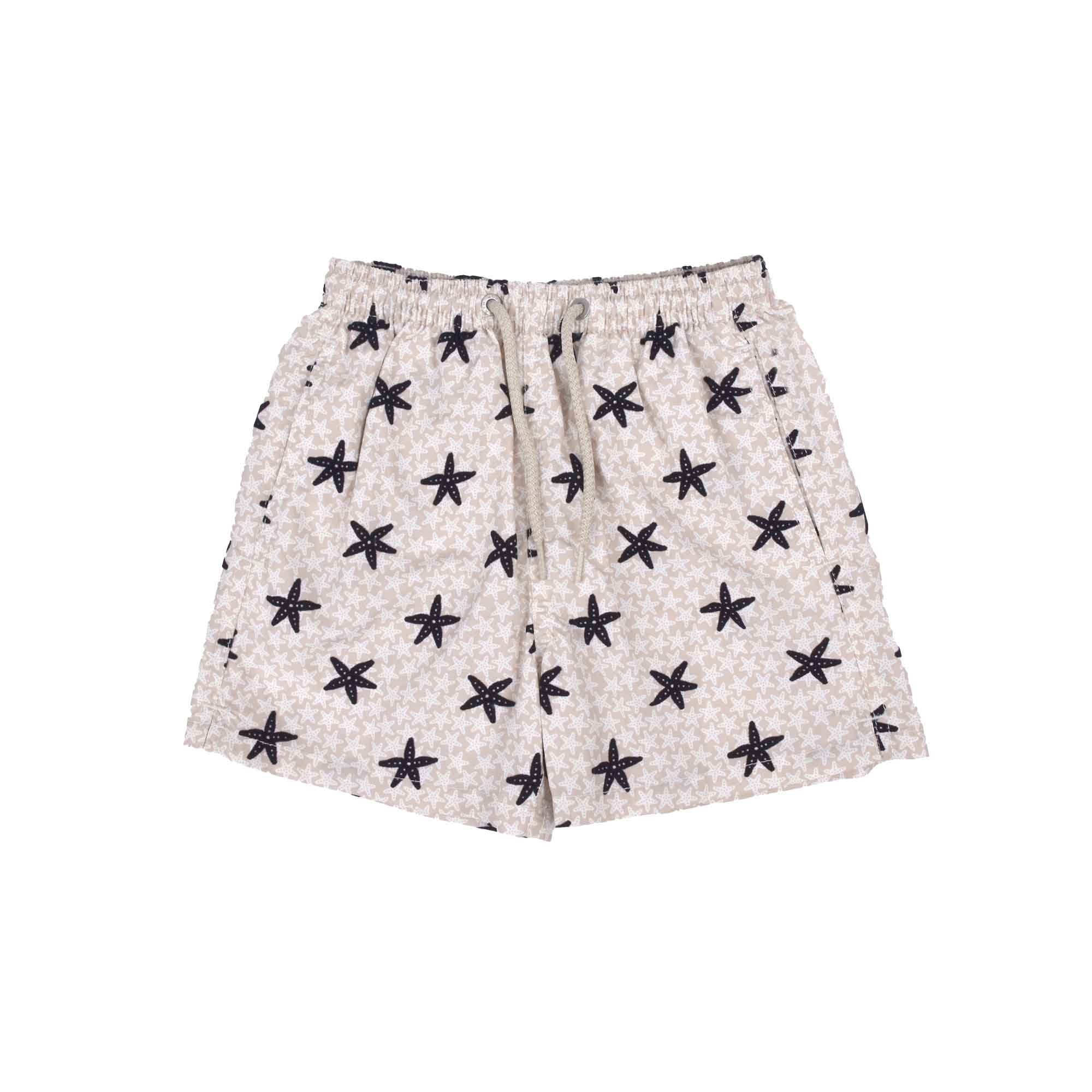 SAINT BARTH Costume panna con stelle marine velvet bambino