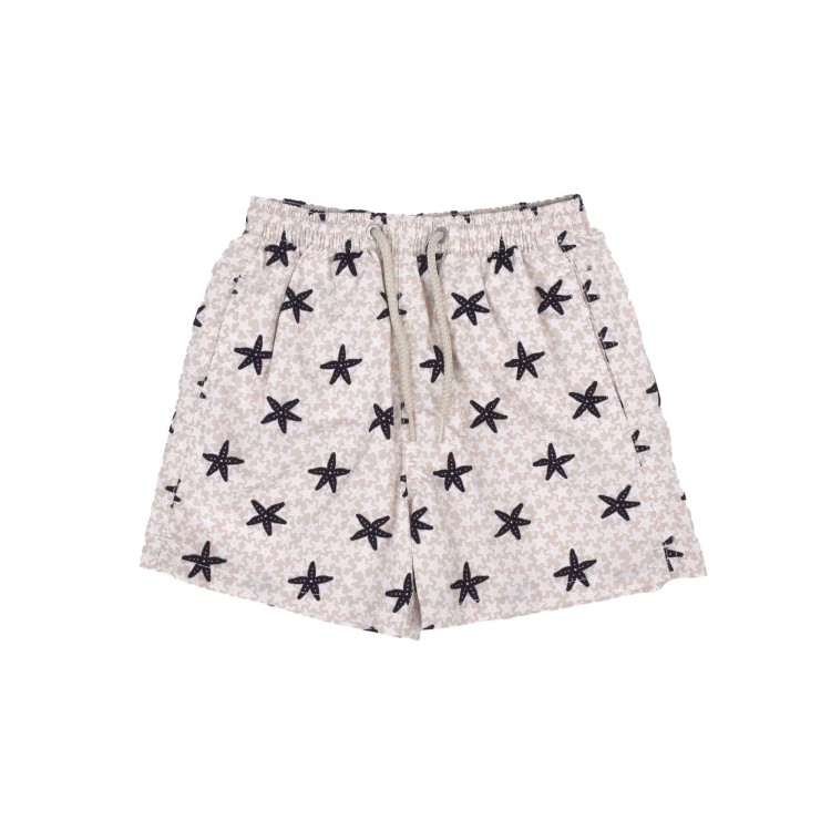 SAINT BARTH Costume panna con stelle marine velvet bambino